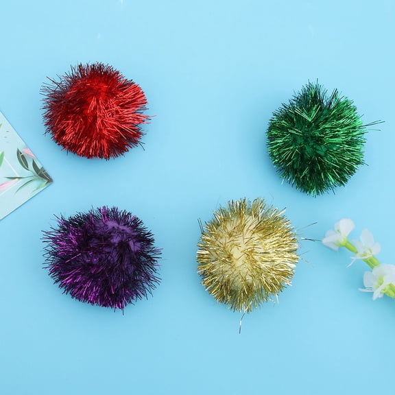 MLINS  15 Pcs Glitter Ball Toys Teaser Shiny Cat Crinkle Interactive