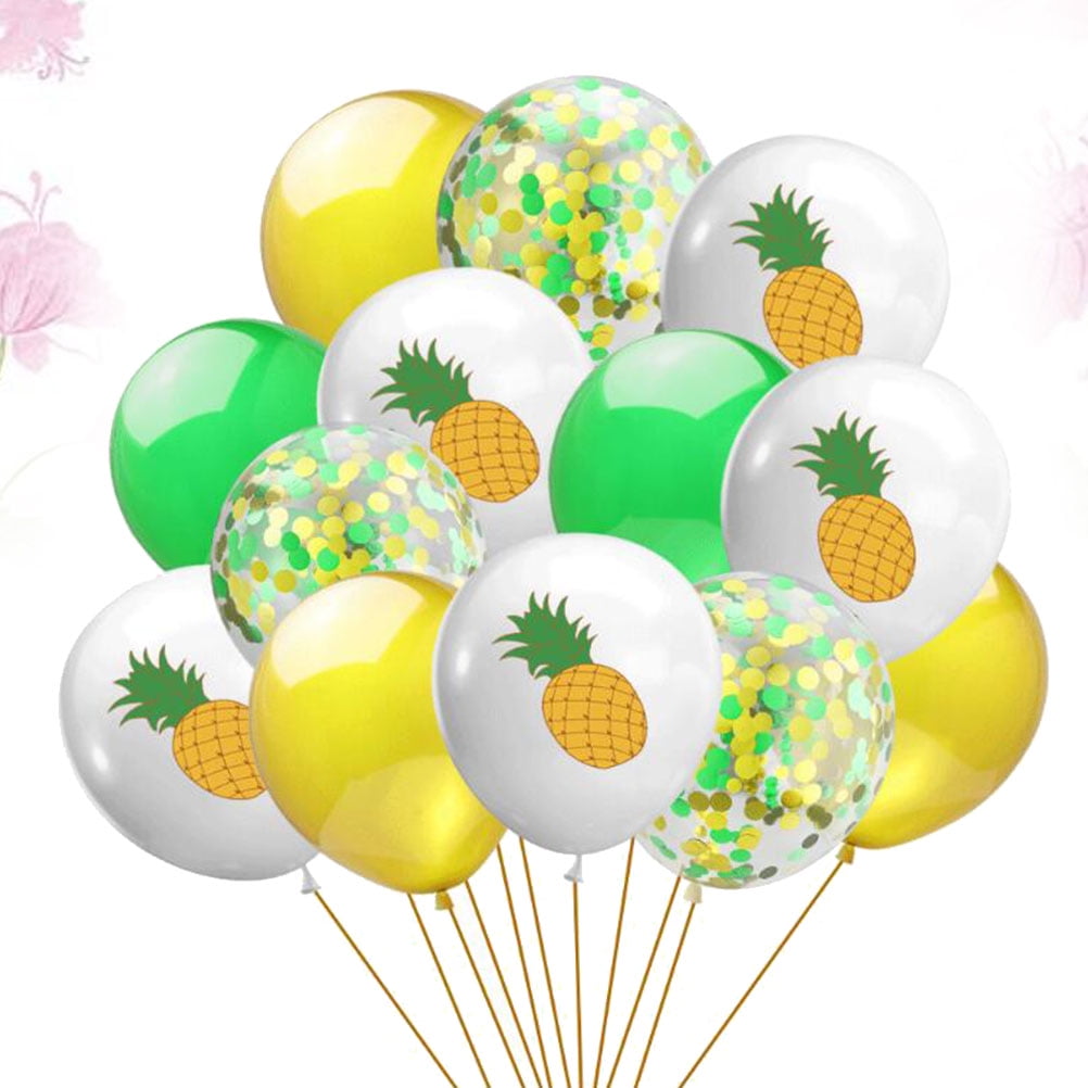MLINS  15 Pcs Pineapple Decorations Luau Party Balloons Pattern Odorless