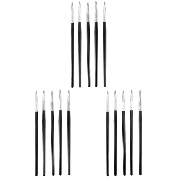 MLINS 15 pcs  Silicone Head Pen Clay Drawing Wooden Pen Clay Painting Sculpture Pen