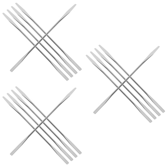 MLINS 15 pcs  Spatula with Long Handle Makeup Spatula Foundation Mixing Tool Stainless Steel Cosmetic Spatula