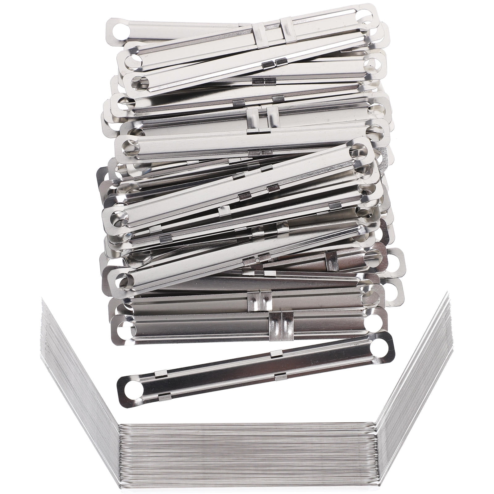 MLINS  150 Pcs Metal Binding Clip Stationery Rings for Binders Office Silver