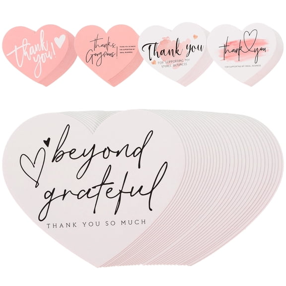 FOMIYES Heart Shaped Small Thank You Cards for Birthday, 150 Pieces, 2.8 x 2.4 x 0.04 Inches, Perfect for Party Favors