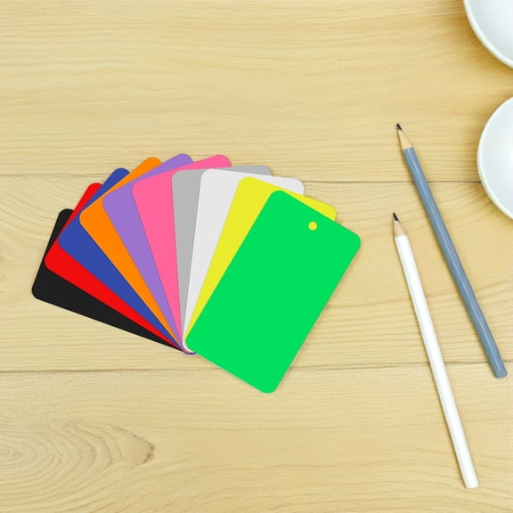 DINHEAROM Identification Tags Marking Tags Assorted Color PVC 150pcs 3.54X1.97X0.04In
