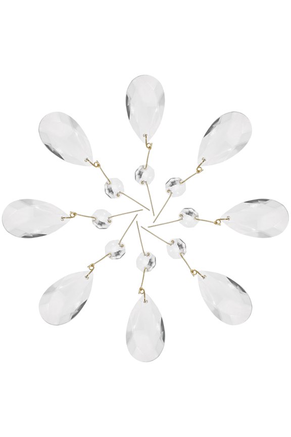 15pcs Clear Teardrop Crystal Pendants Crystal Drops For Ceiling Light Diy Projects Romantic Home Decor Transparent Teardrop Charm