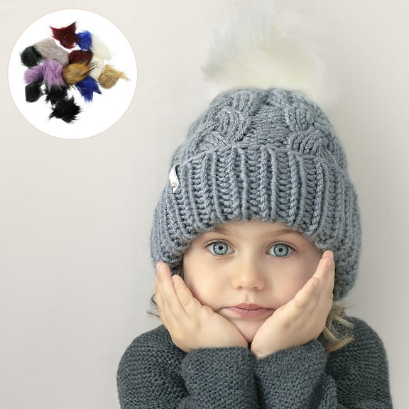 MLINS 16 Pcs Hat Fluffy Balls Comfortable Fur Decor Puff Decorative