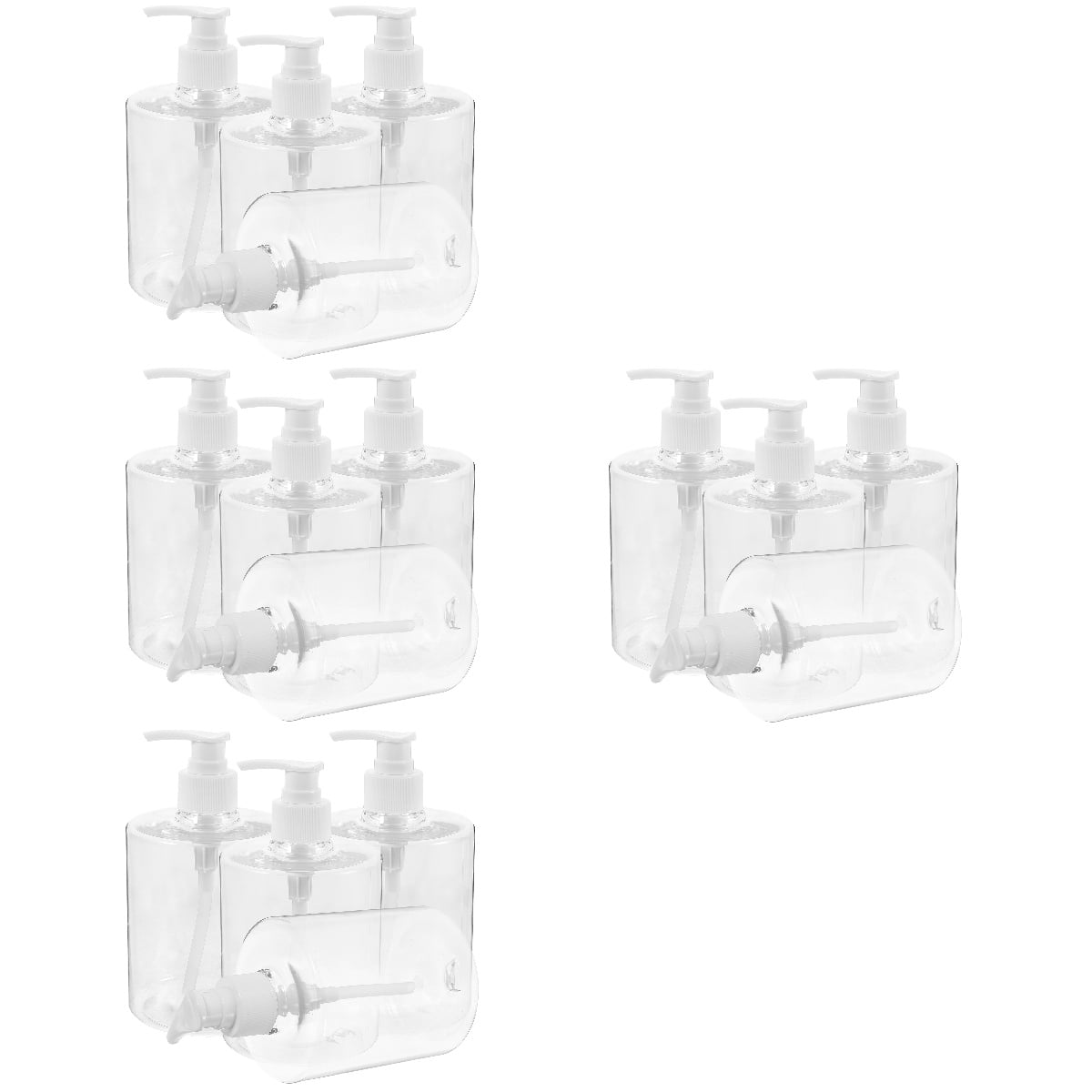 MLINS 16 pcs  Soap Dispensers Refillable Pump Bottles Liquid Soap Dispensers Empty Shampoo Bottles(500ml)