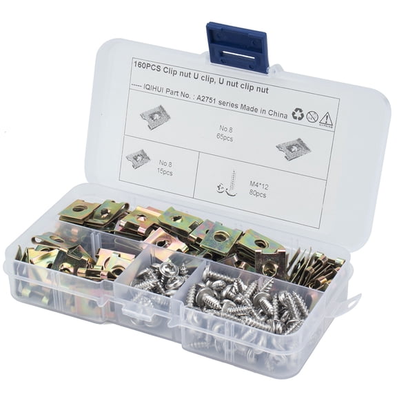 FELTECHELECTR Car Body Parts Motorcycle Fairing Bodywork Panel Fasteners Stainless Steel 160pcs