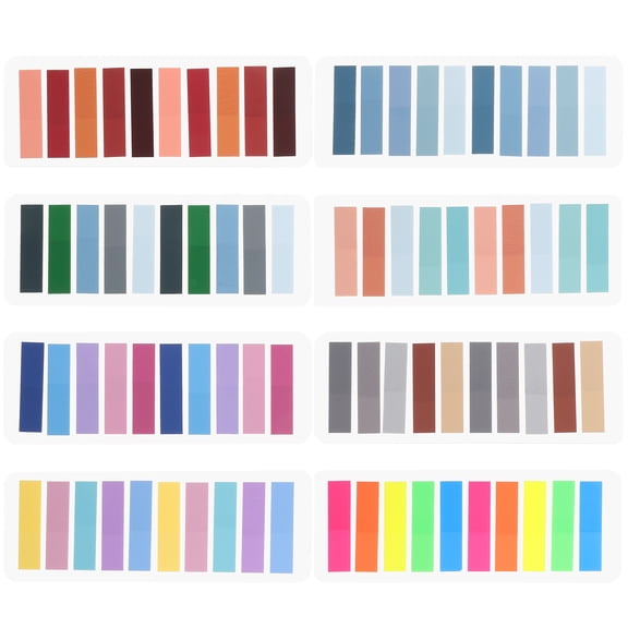 MLINS 1600 Pcs Pastels Transparent Index Sticker Student 4.50X1.00X0.10CM