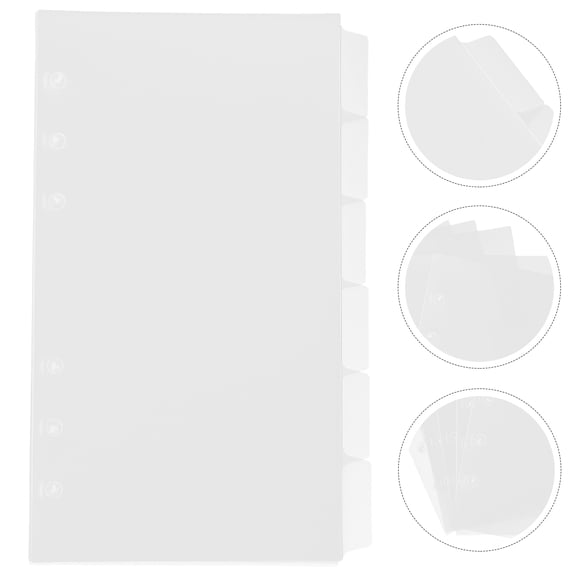 MLINS 18 Sheets Loose Leaf Page Markers File Dividers Index Separator