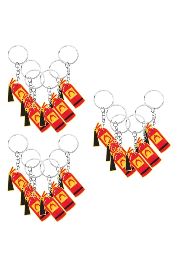 18 pcs  Extinguisher Keychains Firemen Theme Hanging Ornament Pendant Hanging Decor