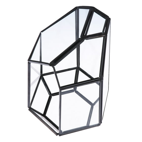 MLINS 1PC Clear Glass Geometric Terrarium Tabletop Succulent Plant Box Planter Landscape DIY Home Decoration