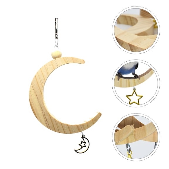 MLINS 1PC Sturdy Bird Cage Swing Toy Parrot Swinging Ring Standing Toy(S Random Style)