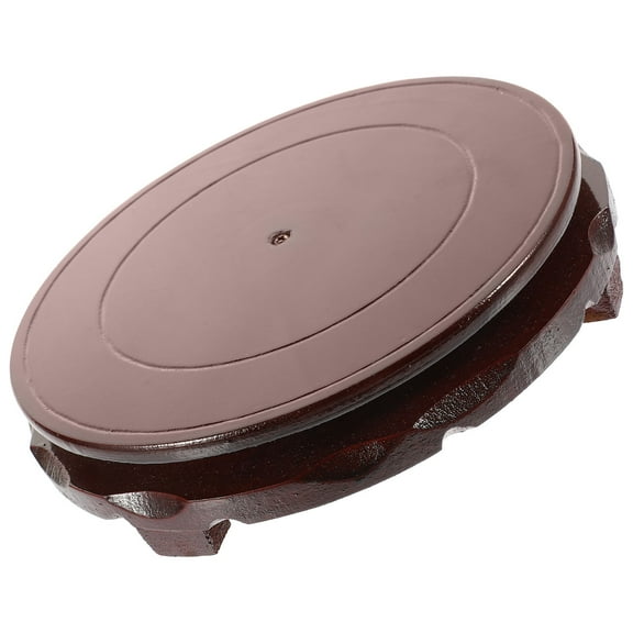 PTOOTP Black Round Wood Riser Premium Craft Storage Base for Indoor