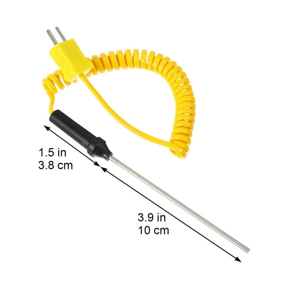 MLINS 1Pack K Thermocouple Temperature Sensor Stainless Steel for Gas Turbine Exhaust 13.8X0.4in