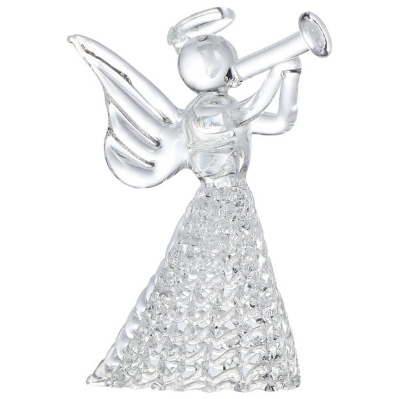 MLINS 1Pc European Style Angel Glass Sculpture Candleholder Crystal Candlestick