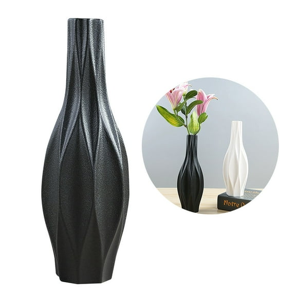 MLINS 1Pc European Style Black Ceramic Flower Vase Small Household Decoration