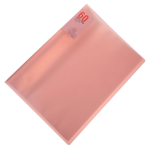 DINHEAROM Red MultiLayer Document Folder A4 File Clip PP for Office Use 60 Pockets Portable and Lightweight