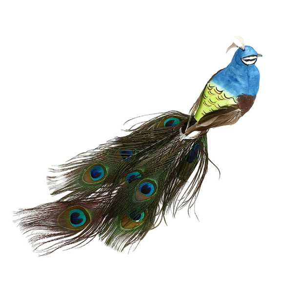 MLINS Realistic Peacock Statue Decorative Ornament for Festival, Stage Prop, Home Display, Garden , 1 Piece