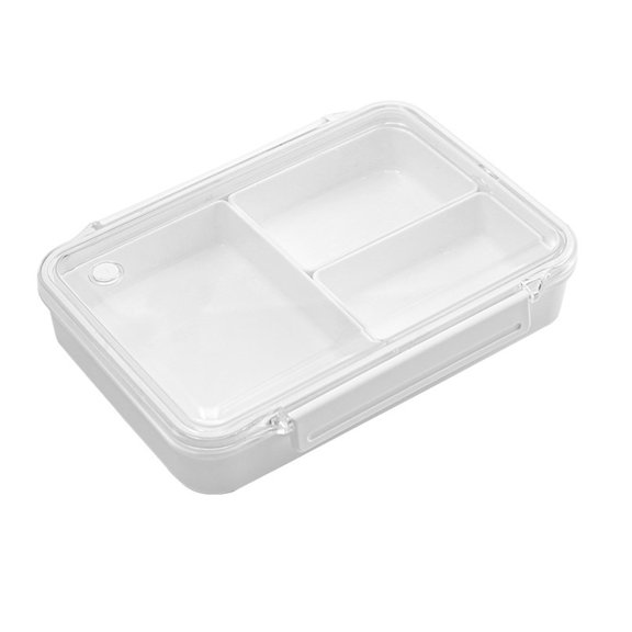 PTOOTP Mlins White Portable Food Container with Thermal Insulation Microwave Safe Leakproof Lunch Box 1 Pc