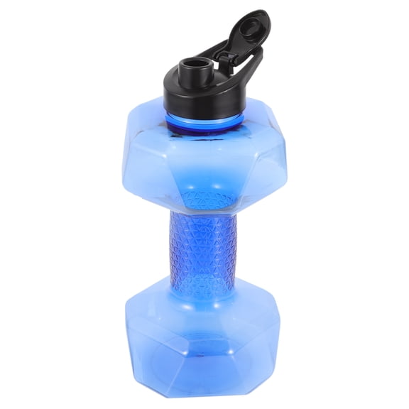 PTOOTP Creative Dumbbell Shaped Bottle Blue for Fitness and Daily Activities