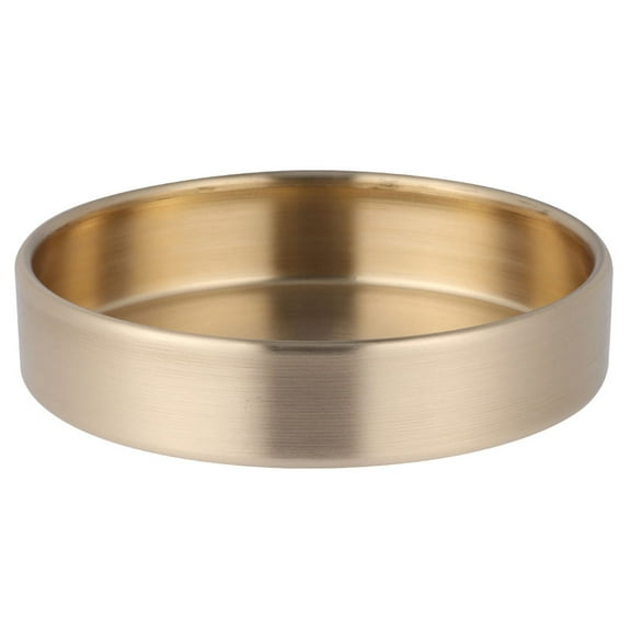 HEALEEP Vanity Tray Round Golden 1Pack 5.5x5.5x1in
