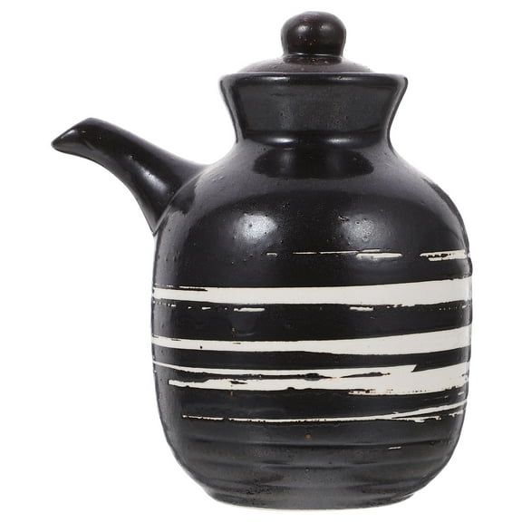 AURARMLET Round Ceramic Seasoning Bottle High Temperature Resistant 1Set Home Use