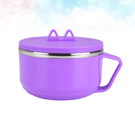 MLINS 1Pcs Soup Bowls With Lid For Office Use 11.8x5.6x3.6in