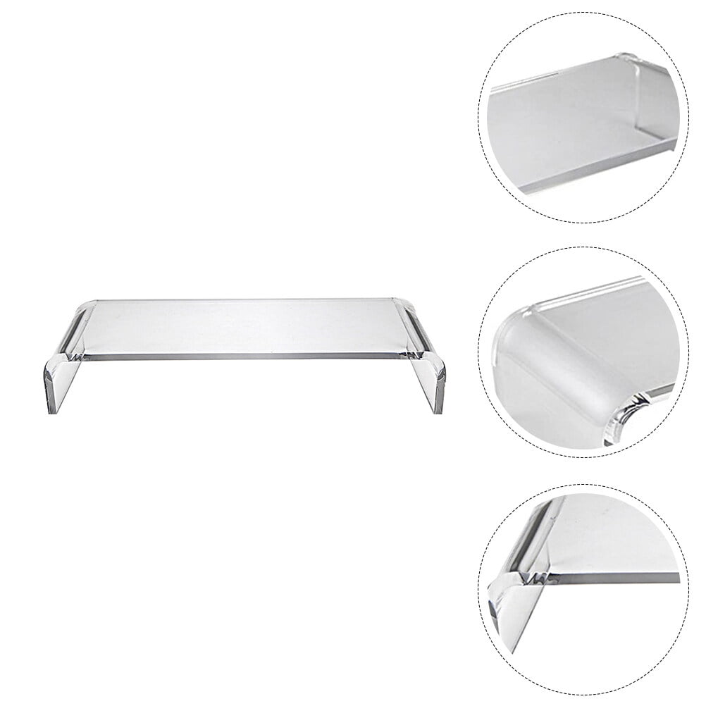 MLINS 1Pcs White Acrylic Monitor Riser Stand for Desktop and Laptop ...