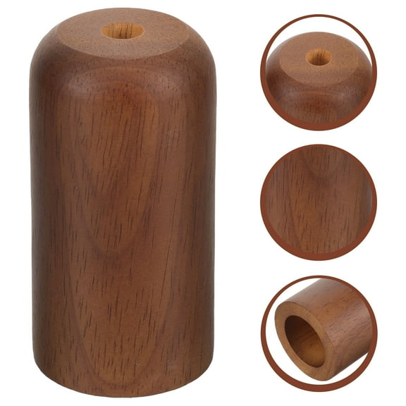 MLINS 1Set Brown Wood Lamp Cup for Diy Enthusiasts Home Decoration 9.50X4.90X4.90cm