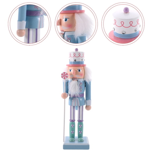 AURARMLET Christmas Nutcracker Figurine Decoration 9.82 x 2.95 x 2.75 in Holiday Home Ornament for Festive Seasonal Decor