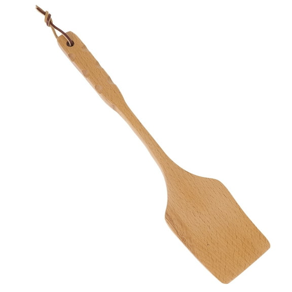 MLINS 1Set Kitchen Turner Chocolate Brown Bamboo Shovel for Professional Chefs and Home Cooks
