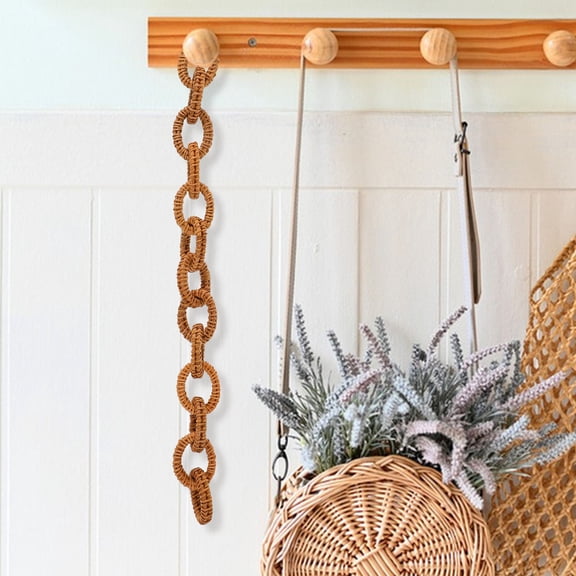 MLINS 1Set Rattan Chain Link Decoration Rustic Retro Finish 43.0x3.5x0.4In Homeowners