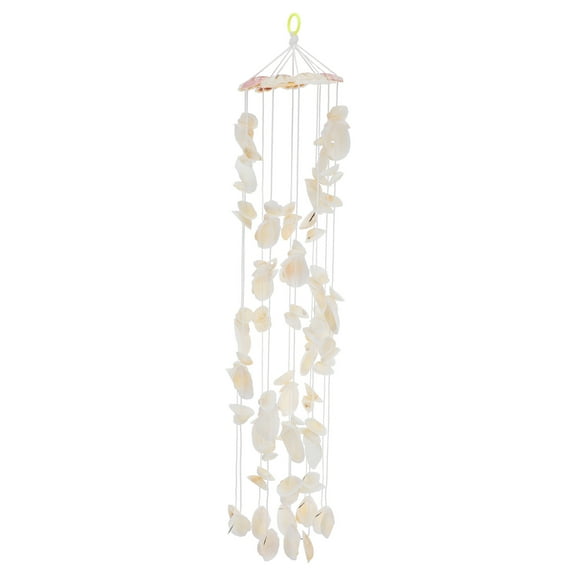 MLINS 1Set Rustic Decor Seashell Wind Chime with White Hanging for Indoor Use