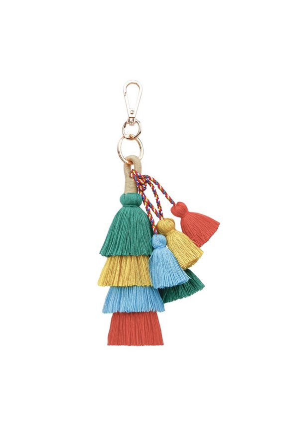 1pc Cotton Thread Fashion Bag Pendant Tassel Keychain for Beautiful Decoration (Green)