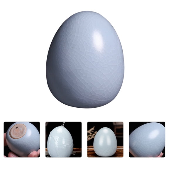 MLINS 1pc Exquisite Ceramic Egg Decor Unique Ceramic Craft Desktop Egg Adornment