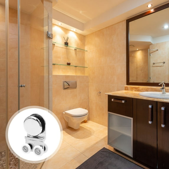 MLINS 1pc Practical Shower Door Rollers Glass Sliding Door Pulleys Replacement for Bathroom