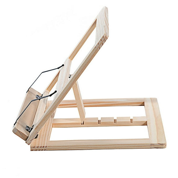 MLINS 1pc Student Reading Rack Wooden Reading Holder Desktop Book Stand (Wood Color)