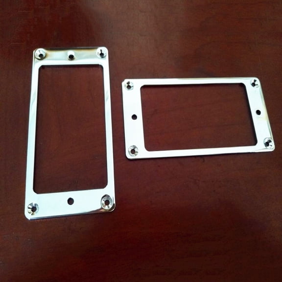 MLINS 1pcs Durable Metal Humbucker Pickup Mounting Rings Frame Mounting Ring Flat Base Pickup Frame (Silver)