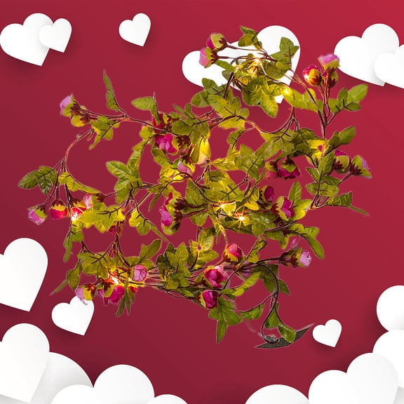 AURARMLET String Lights For Bedroom Flower Rose Color 1Pack