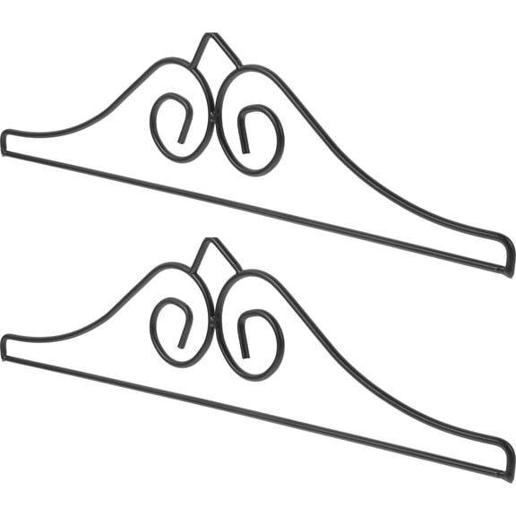 MLINS 2 PC Outdoor Flag Hanger Banner Garden Flag Pole Kit 33.00X10.00X1.00CM Black