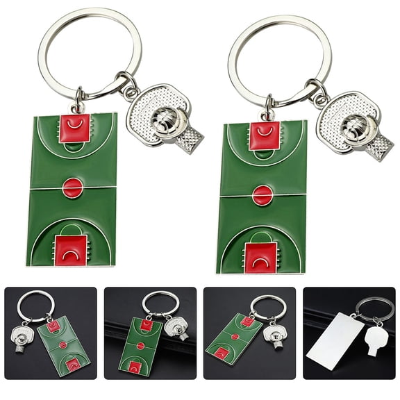 MLINS  2 PCS Basketball Keychain Bulk Court Pendant Sports