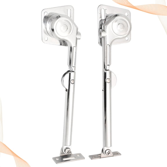 MLINS 2PCS Mechanical Pull Rod Condole Cabinet Door Oil Pressure Support Pole Hydraulic Pull Rod Heavy Duty Strut Sturdy Door Lift Pole for Home Office Silver