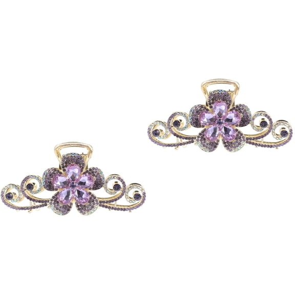 MLINS  2 PCS Jaw Clips for Hair Accessories Girls Claw Thick Miss Purple