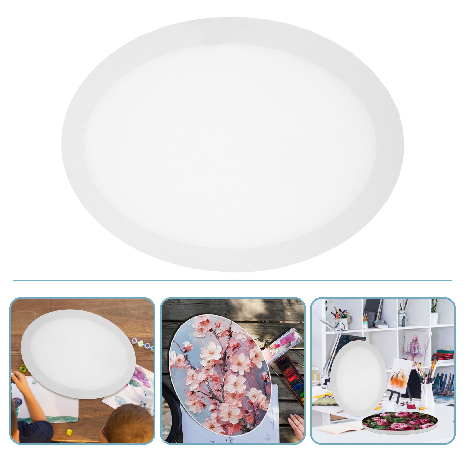MLINS  2 PCS Oval Canvases for Painting Oil Frame Creative Drawing Board Child