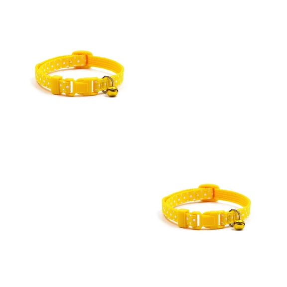 MLINS  2 PCS Puppy Collars for Small Puppies Double Layer Pet Bag Dog Jingle Bell