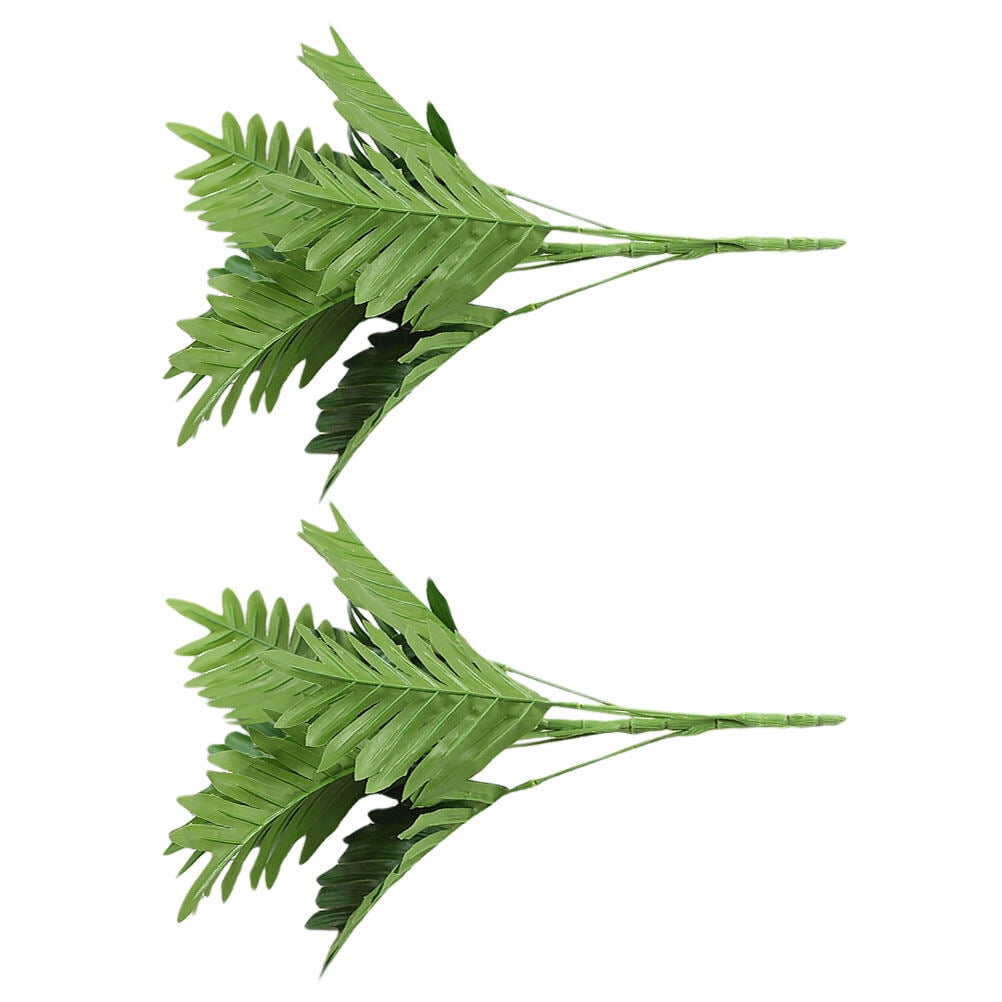 MLINS  2 PCS Solar Lights Garland Artificial Green Plants Lifelike Vibrant Decor