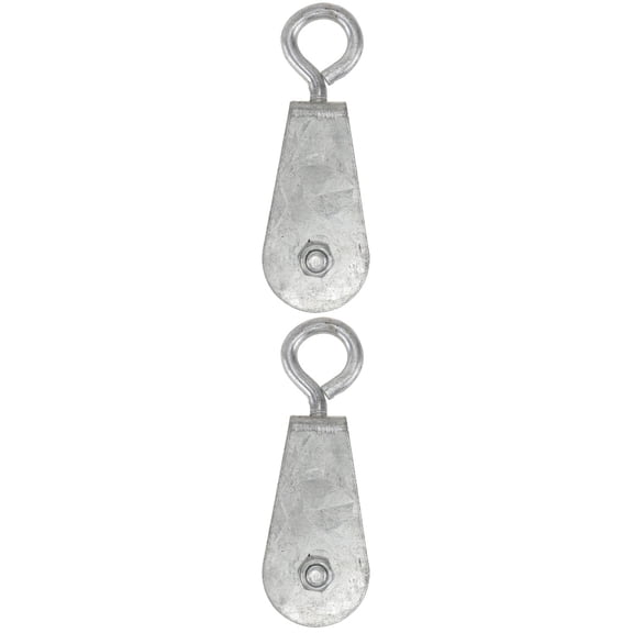 MLINS 2 Pack Steel Wire Rope Hoisting Pulley, Detachable Cable Pulley Roller for Lifting, Rigging, Garage,