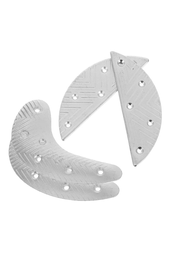 KONTONTY 2Pairs Metal Heel Repair Pads Plated Supportive Heel Savers for Shoe Sole Protection and Stability