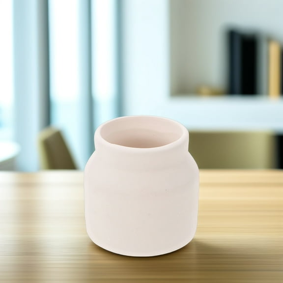 YUYUETIME 2Pcs Durable White Ceramic Flower Pots for DIY Hand Painted Art