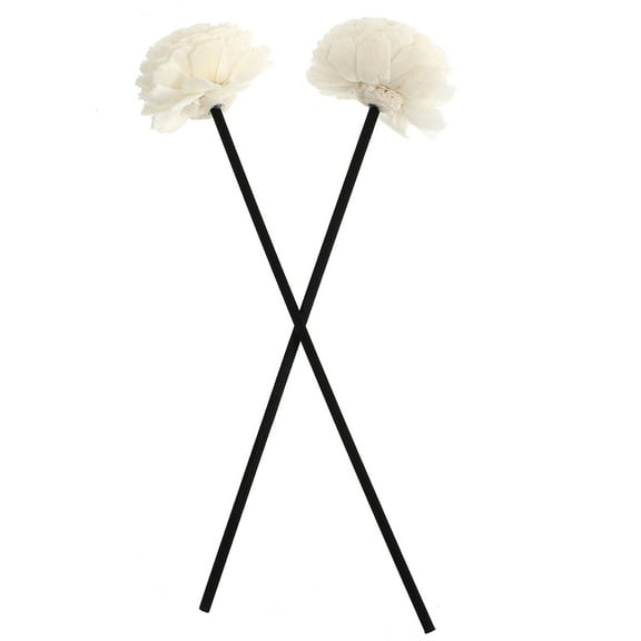 MLINS 2 Pcs Aromatherapy Stick Citronella Fake Flowers Diffusers White